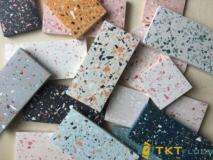 Hình ảnh các mẫu gạch terrazzo lát sàn đa dạng