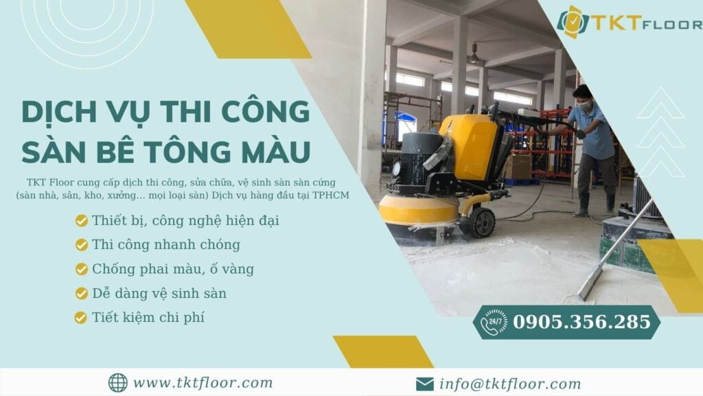 Hình ảnh: dịch vụ thi công sàn bê tông màu TKT Floor